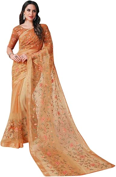 organza party wear sarees