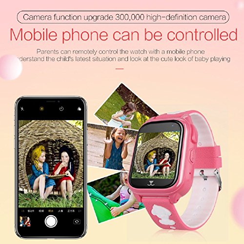 [SIM Card Included] Kids Smart Watch Phone for Girls Boys, Waterproof IP68 GPS Locator SOS Wrist Smartwatch Sport Watch Game Camera Anti-Lost Alarm Clock Learning Toys Swim Run Outdoor (Pink) - Thumbnail 5