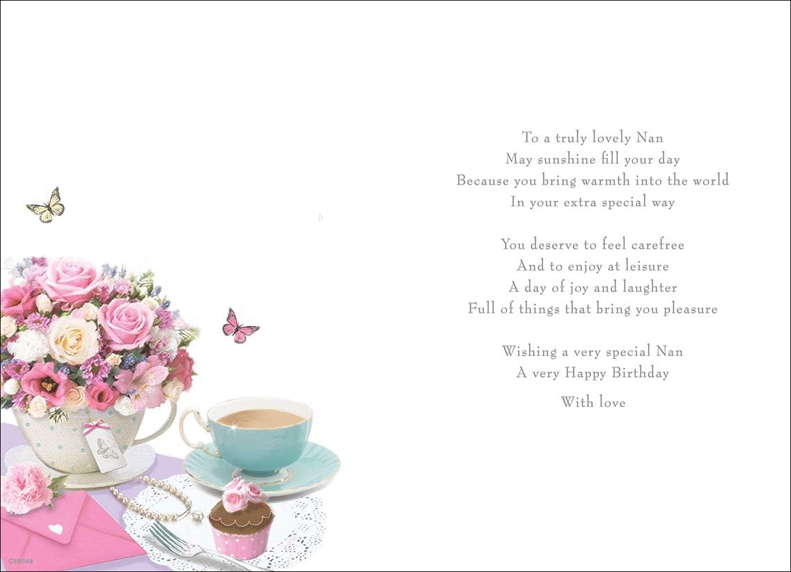 Regal Publishing Birthday Card Nan - 9 x 6 inches,brown, Pink - Image 3