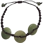 Infinityee888 Green Coin Jade Bead Bracelets Feng Shui for Men, Women Bracelet-BC01