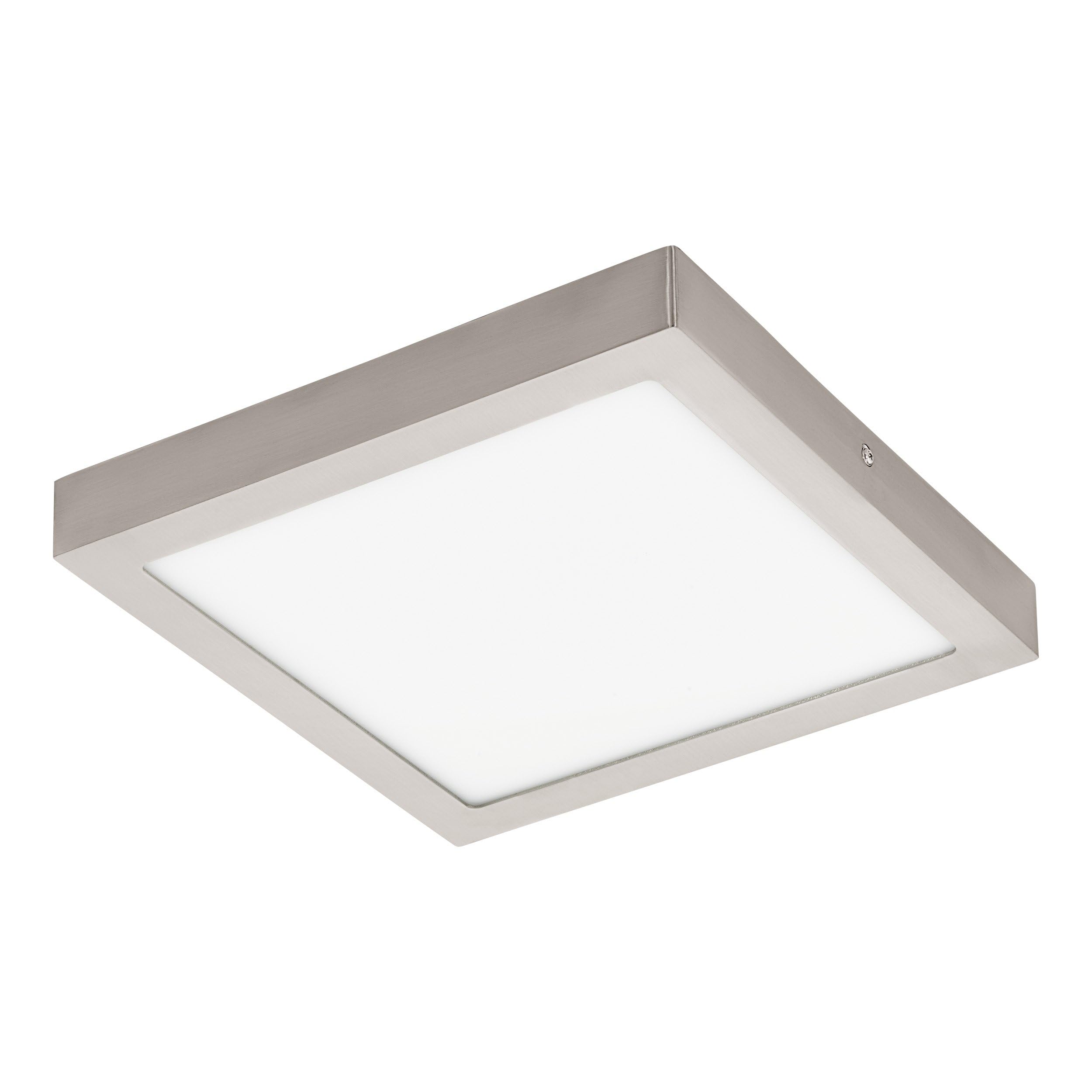 Eglo Connect LED Ceiling Light Fueva-C, smart Home Ceiling lamp, Material: Metal Casting, Plastic, Colour: Matte Nickel, Size: 30x30 cm, dimmable, Adjustable White Tones and Colours