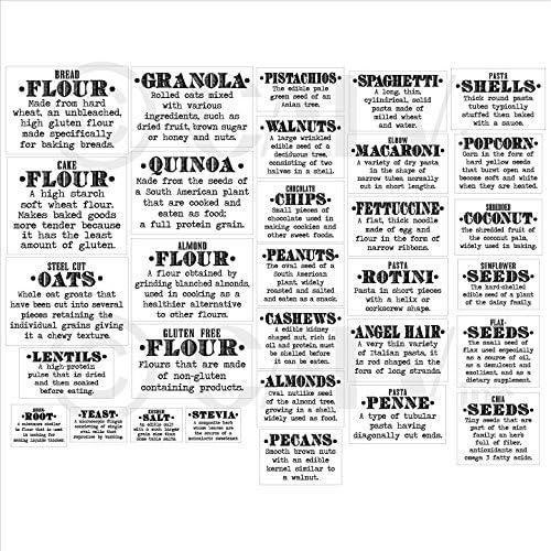 Amazon Com Kitchen Food Organization Clear Gloss Labels Set Of