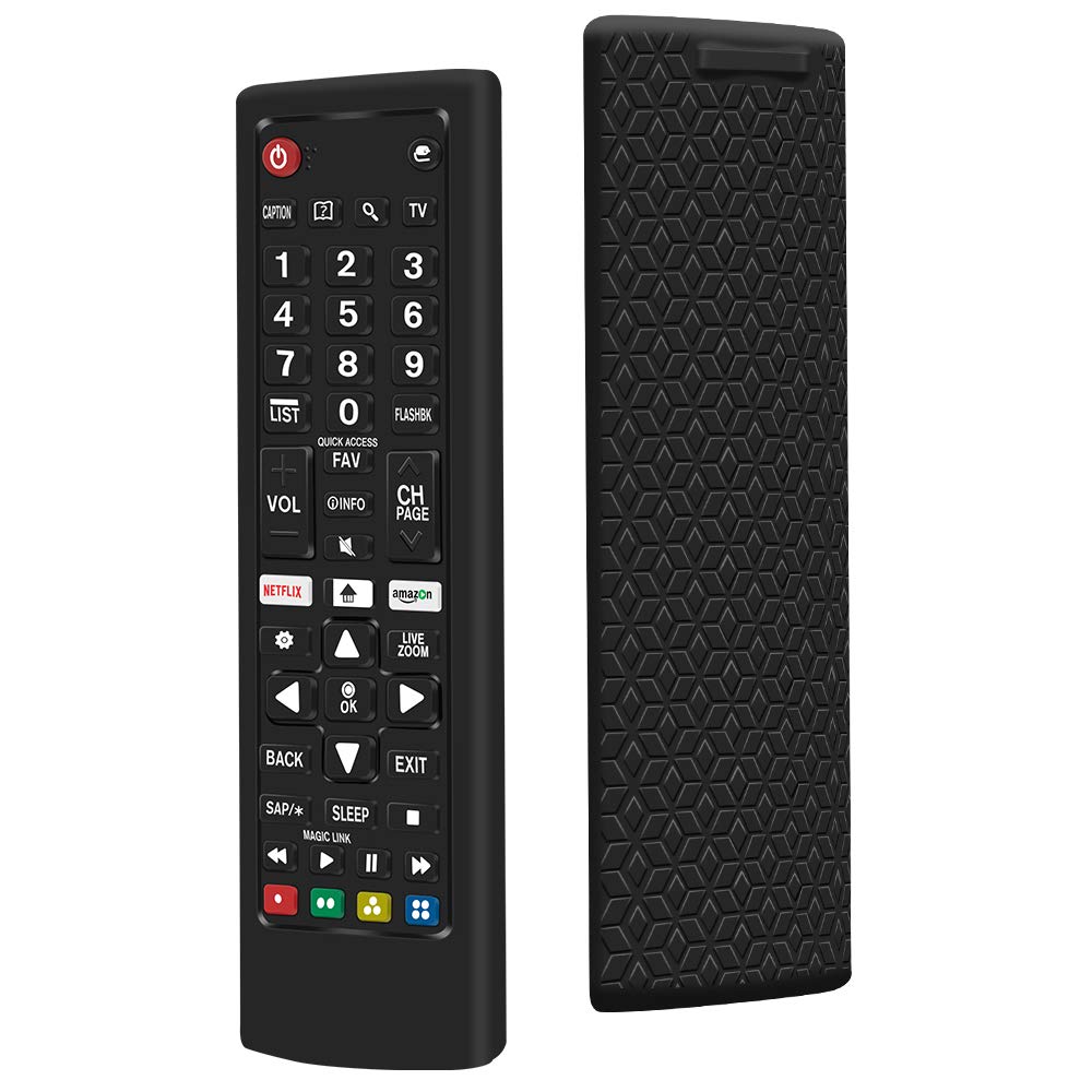 Protective Case for LG AKB75095307 AKB75375604 AKB74915305Remote Control, Silicone Anti Slip LG Smart TV Remote Case Cover Skin Holder Sleeve Protector Sleeve Holder (Black)