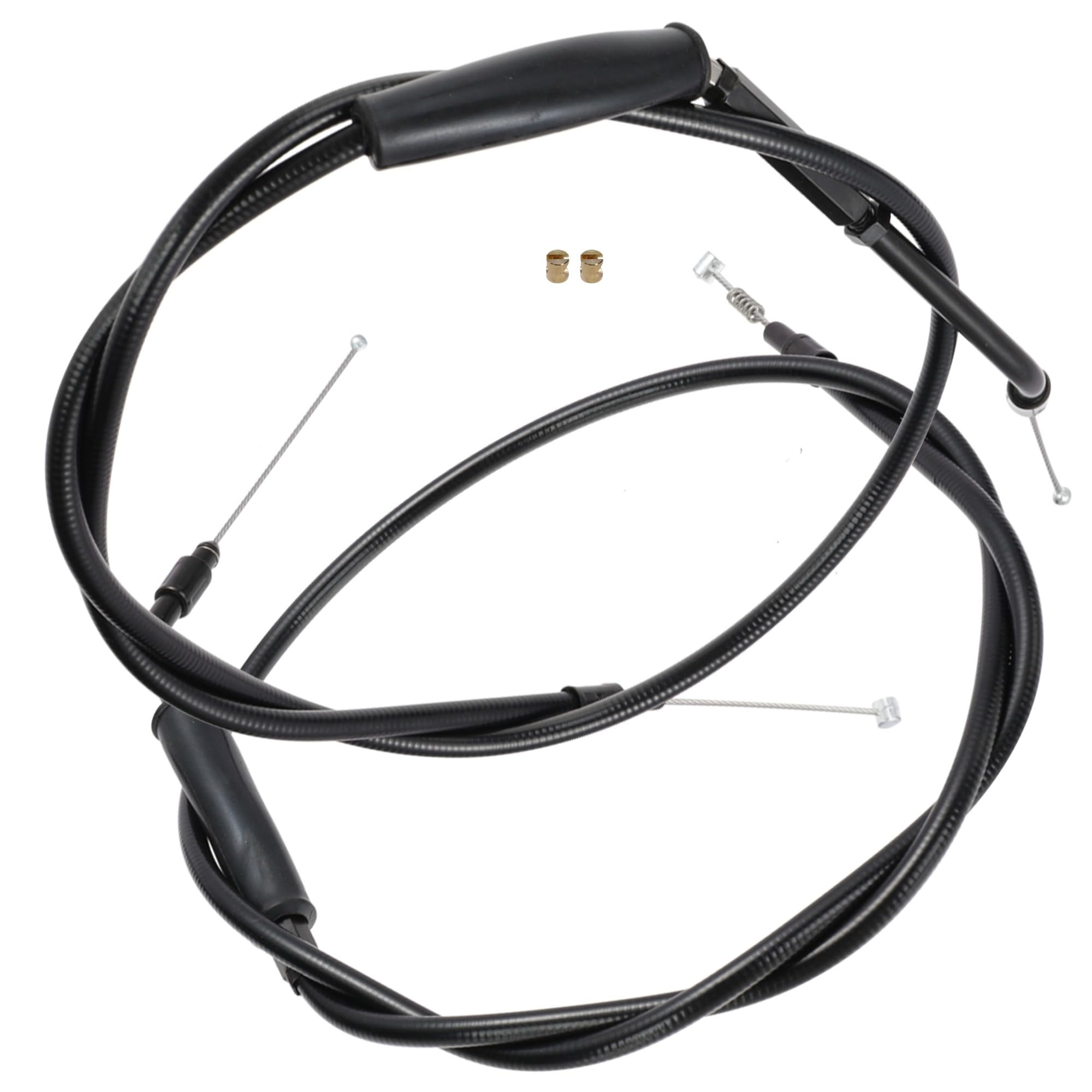 Photo 1 of TIGERSGATE 36" Black Vinyl Stainless Steel Braided Extended Throttle and Idle Cable Kit for 2007-2013 Harley Sportsters XL 12" Handlebar Models