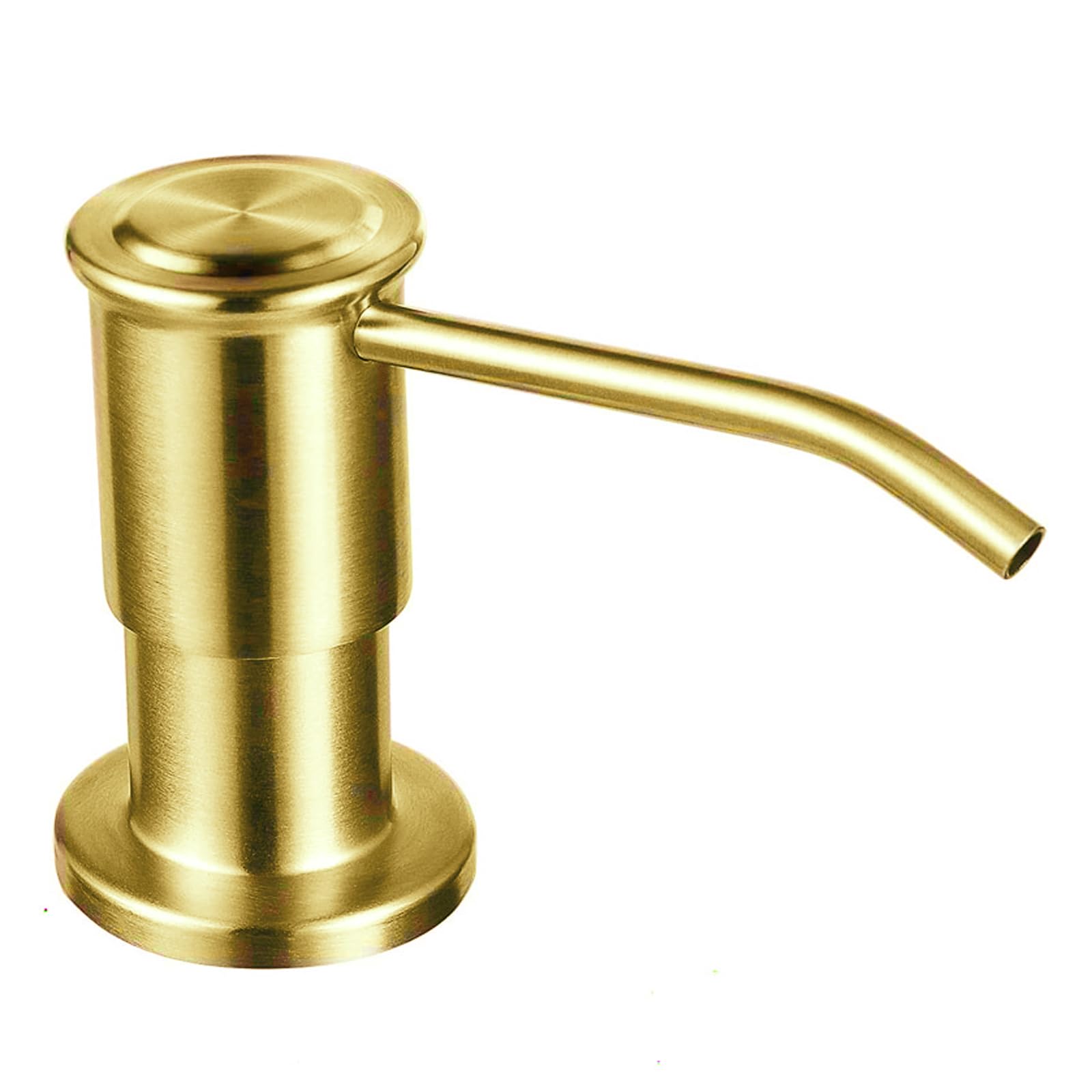 Maizoon Built-in Soap Dispenser for Kitchen 304 Stainless Steel Pump Head with 500ML/17OZ Bottle and 100CM/39Inches Extension Tube Dish Soap Hand Lotion Dispenser Golden