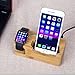 Wood Apple Watch Charging Stand，HBlife 3 USB Port 3.0 Hub Bamboo Charging Dock Station for 38mm and 42mm iWatch & iPhone X 8 6 6 Plus 5S 5 7 7 Plus and Most Smartphone