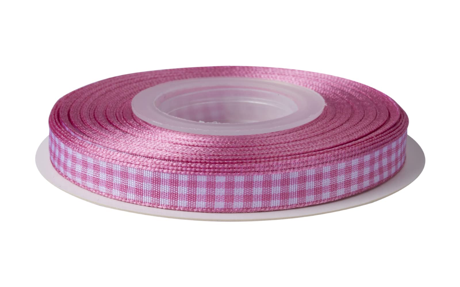 Ribbonitlux Gingham Ribbon, 9mm X 22 Meters, Plaid Checkered Ribbon with Woven Edge, Buffalo Straped Ribbon for DIY Crafts Decoration, Flower Bouquet Wrapping Home Decoration (Red Black)