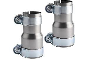 Patioer 2.5" to 3" Exhaust Adapter Reducer with Clamps, Universal Exhaust Pipe Connector for Car Truck SUV (2 Pack)