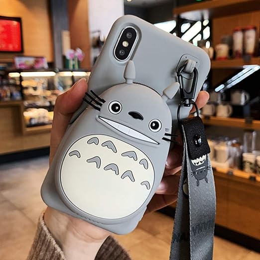 Amazon Com Beickj Iphone 11 Case 3d Cartoon Totoro Cony Sally Zipper Wallet Phone Case For Iphone 11pro Max Case Xr Xs Max Cute Cartoon Soft Silicone Cover 1pcs Totoro Iphonexr