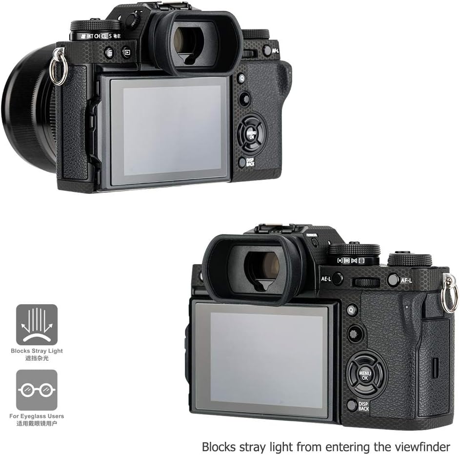 KIWIFOTOS Eyecup Eyepiece for Fujifilm Fuji X-T4, X-T3, X-T1, X-T2, GFX100S, GFX 100, GFX-50S, X-H1 Replace Fujifilm EC-XT L - Image 3