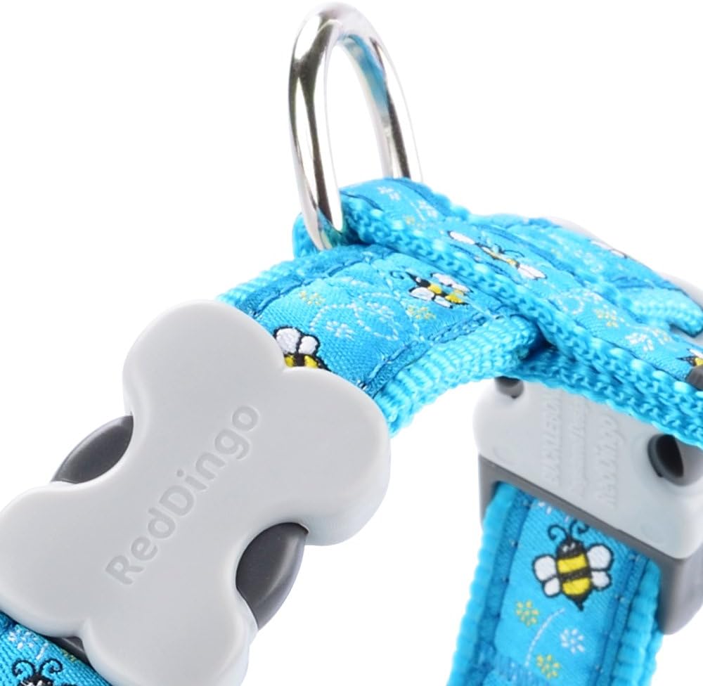 Red Dingo Classic Dog Harness Design, Bumble Bee Turquoise, Large 25mm - Image 3