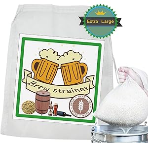Brew Grain Hop Bag 26.3" x 23" Extra Large Beer Strainer Juice Nylon Filter for Homebrewing Nut Milk, Fine Mesh Juice Bags Cold Brew Grain Bag