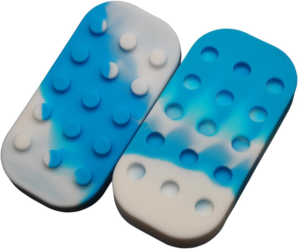 Silicone Storage Container Wax Dab Concentrate Jar Multi Compartments Non Stick Large Lego Slick Vial Wax Oil Cream Dab 6 + 1 7 in 1 Multi Colors Solid Colors and Multi Colored Royal Blue White