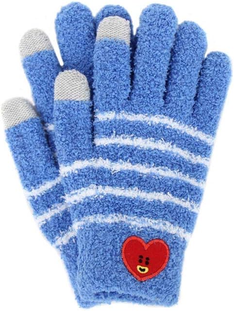 BT21Winter Kint Gloves Simple knit Finger gloves Tata