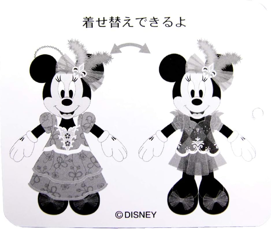 Amazon レッツ パーティグラ ぬいぐるみバッジ ミニー マウス 水色ドレス 着せ替えできるよ ぬいば チェーンバッジ パーティグラ ランド限定 バッジ おもちゃ