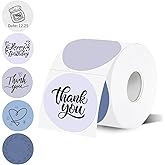 2 Inch Purple Gradient Round Thermal Label Printer Stickers - Self-Adhesive Direct Labels for DIY Logo Design, Name Tag (500 Labels/1 Roll)