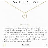 MUSTHAVE 18K Gold Plated Simple Line Heart Necklace, Yellow Gold Color, Anchor Chain, Love, Size 16 inch + 2 inch Extender, Gift Card, Birthday, BFF, Unisex (Yellow Gold)