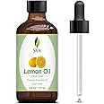 SVA Lemon Essential Oil – 4 Fl Oz – 100% Natural Lemon Oil - for Diffuser, Hair Care, Face, Skin Care, Aromatherapy, Scalp an