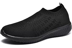 TIOSEBON Women's Athletic Walking Shoes Slip On Casual Mesh-Comfortable Tennis Workout Sneakers