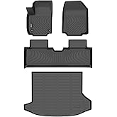 HAFIDI Automotive Floor Mats & Cargo Liner for Chevrolet Equinox 2025 2026 (Not EV) & GMC Terrain 2025 2026 All Weather Protection Full Set- Black
