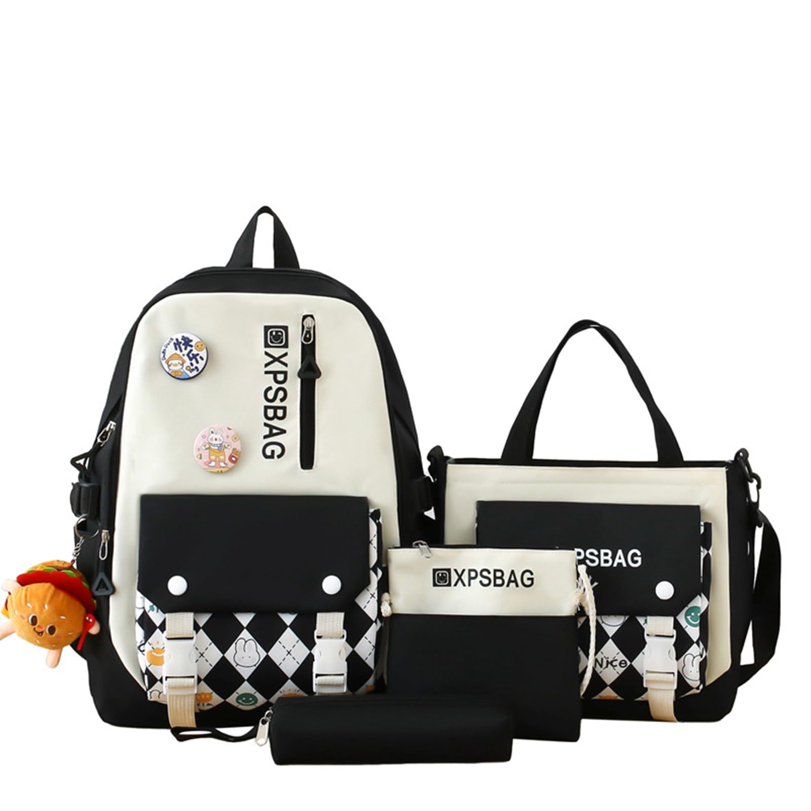 YGYCF Cute Backpack 4Pcs Set for Student with Kawaii Accessories ...