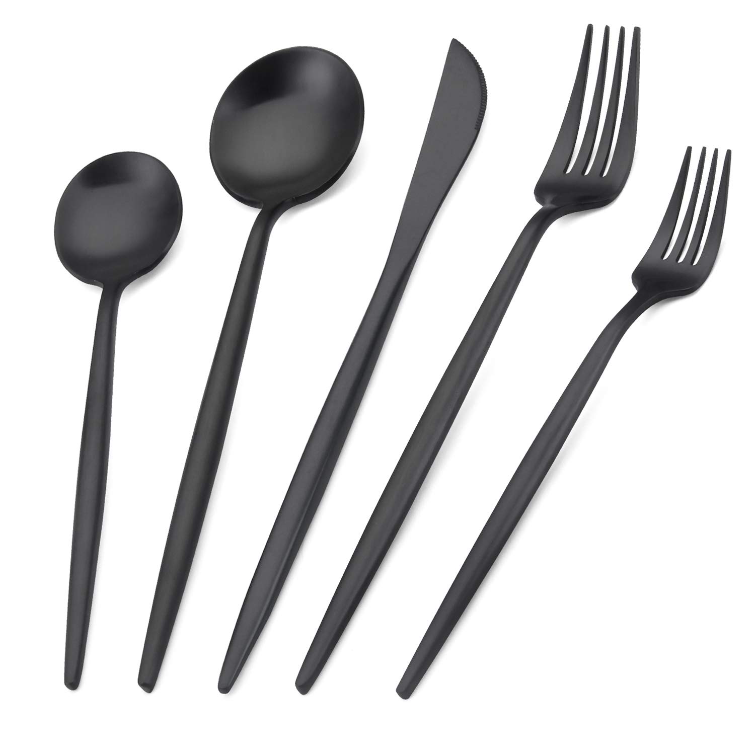 Black Silverware Set Ikea Flatasy flatware black silverware sets, 20