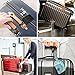 [2 Pack] Luggage Tags, Fintie Synthetic Leather Name ID Labels with Back Privacy Cover for Travel Bag Suitcase, Marble White