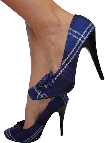 blue high heels