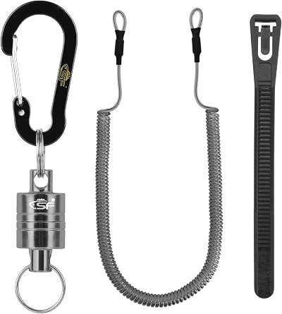 SF Strongest Magnetic Release Holder with Coiled Lanyard Aluminum Alloy Hook