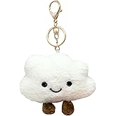 Zitokin Cute Cloud Plush Keychain for Backpack, Kawaii Purse Bag Charms for Handbags Accessories Gift for Women