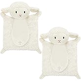 Panelee 2 Pcs Baptism Gifts Baby Blessings Lamb Security Blanket for First Communion, Christening Baptism Gifts Baby Showers