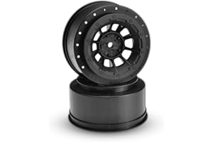 J Concepts 3351B Hazard-Slash Rear, Slash 4x4 Front & Rear Wheel, Black-2Pc