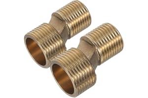 TEHAUX 2pcs Angled Curved Foot Shower Faucet Adapter Wide Offset Connector for Bathtub Installation Durable