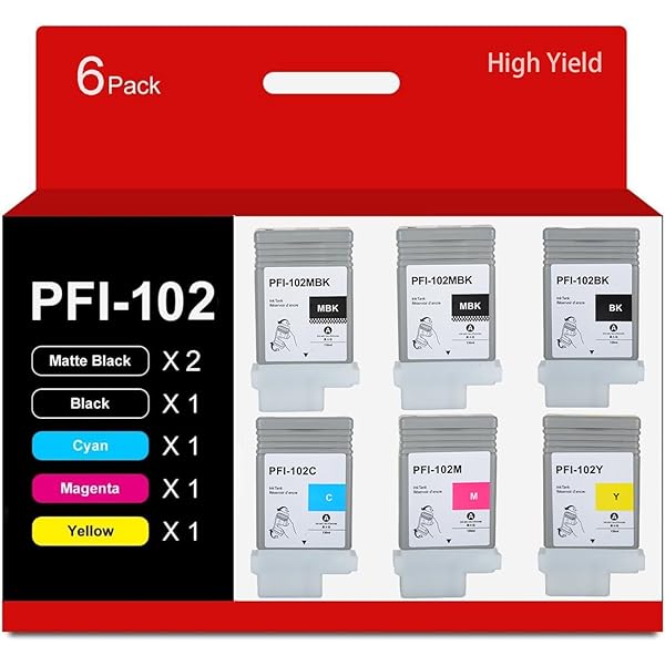 Amazon.com: Canon PFI-102BK 0895B001 IPF500 IPF510 IPF600 IPF605