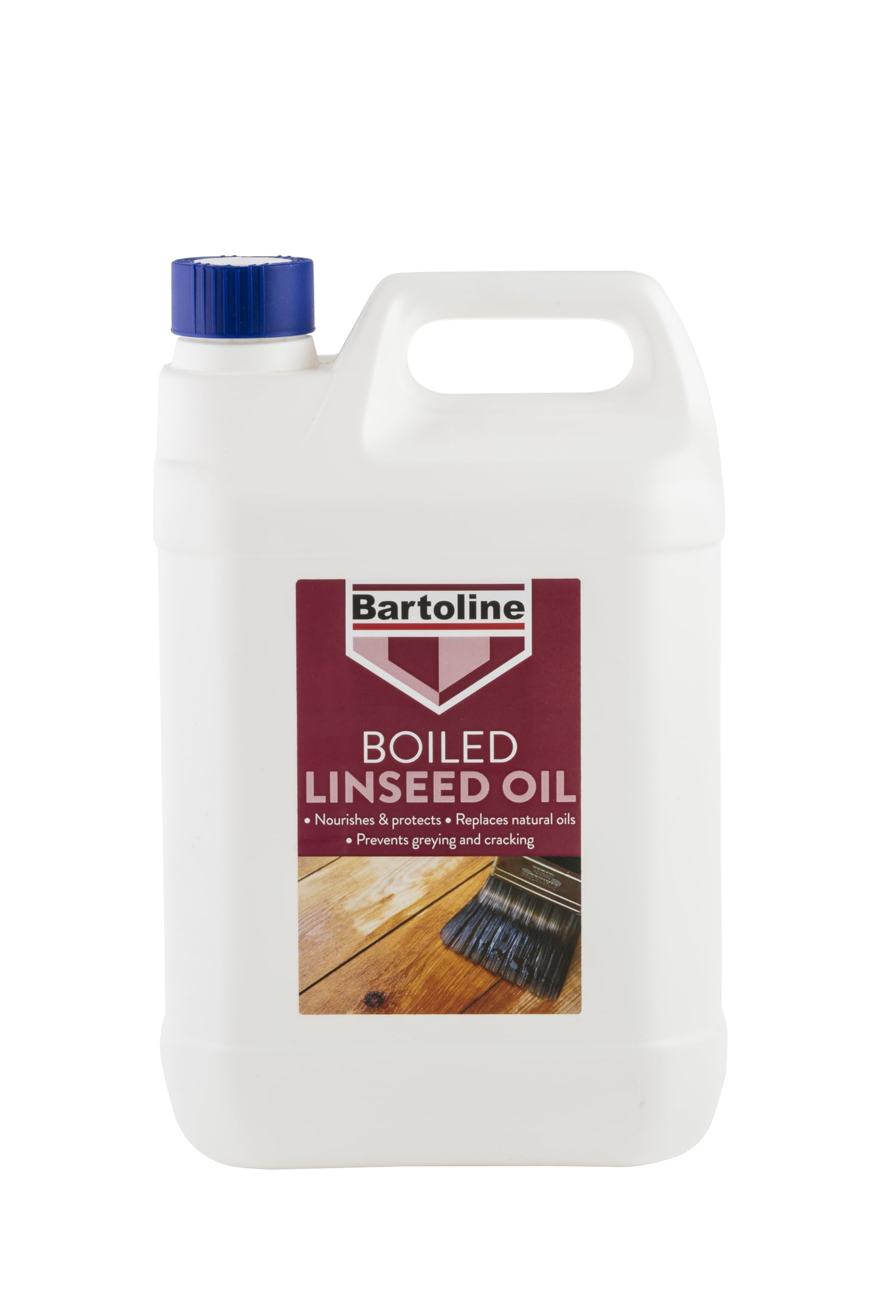 Bartoline Boiled Linseed Oil 5L – Fast-Drying Wood Treatment for Softwood Garden Furniture, Nourishes, Restores & Protects Outdoor Timber - Weather-Resistant Finish