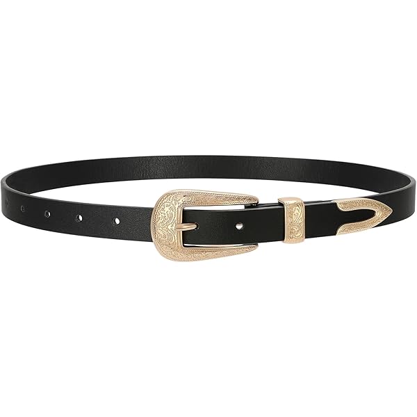 JASGOOD Double Buckle Western Belts For Woman Cowgirl Country Belt Vintage Black Leather Belt For Jeans Pants Dresses at Amazon Women's Clothing store JASGOOD Double Buckle Western Belts For Woman Cowgirl Country Belt Vintage Black Leather Belt For Jeans Pants Dresses at Amazon Women's Clothing store