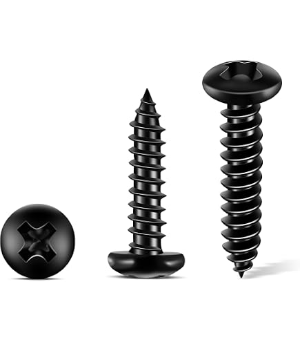 Lot De 100 Vis à Bois/tôle #10 X 1/2 Pouce, Tête Fraisée Phillips, Acier Oxydé Noir - Neuf