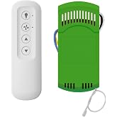 Ceiling Fan Remote Control Kit with Receiver, Replacement for Hunter 99770 | Compatible with Hunter 99770, 99772, 99392, 99813, 99122, Universal 3-Speeds Remote Control Kit, Fans Control with Dimmer