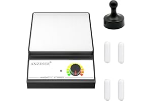 ANZESER Magnetic Stirrer with 4 Stir Bars, Stir Plate with Stir Bar Retriever, 3000mL Magnetic Stir Plate, 100-3000RPM Magnetic Mixer (NO Heating)