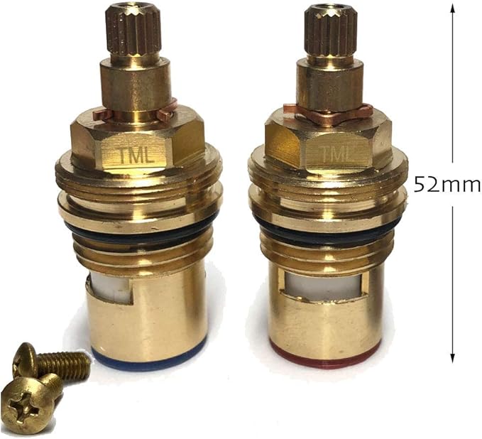 Tap Magician Replacement Ceramic Disc Quarter Turn Tap Cartridges (Pair