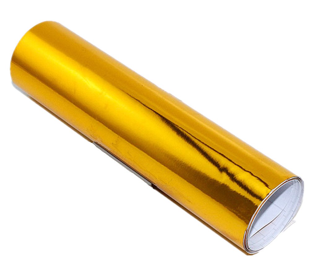 24''x60''Chrome Mirror Golden Vinyl Wrap Sticker Decal Gold