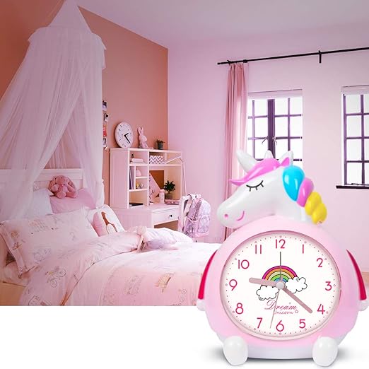 DJSNZ12 Unicorn Alarm Clock for Girls,Wake up Night with Loud