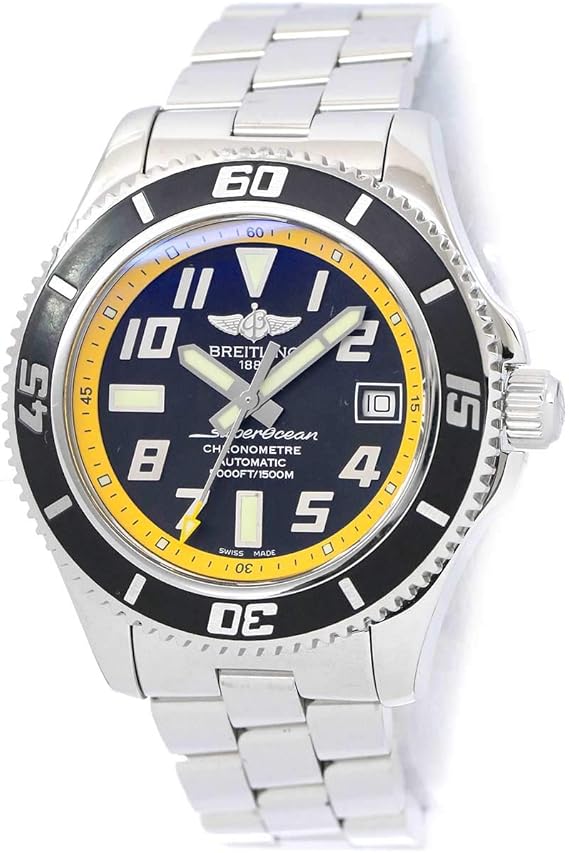 Amazon ブライトリング Breitling スーパーオーシャン42 A メンズ 腕時計 デイト ブラック 文字盤 オートマ 自動巻き 中古 メンズ腕時計 腕時計 通販