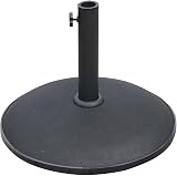 RAM ONLINE 10kg Concrete Round Parasol Base Weight Stand Patio Outdoor Black view 1