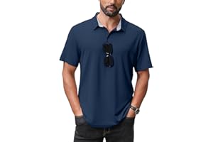 NIASHOT Polo Shirts for Men Summer Short Sleeve Golf Polos Quick-Dry Moisture Wicking T-Shirts Fashion Clothes Mens Gifts