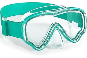 Fulllove Kids Swimming Goggles, Elastic Fabric Strap Goggles Kids Swim with Nose Cover 180° Panoramic Anti-Fog No-Leaking UV 