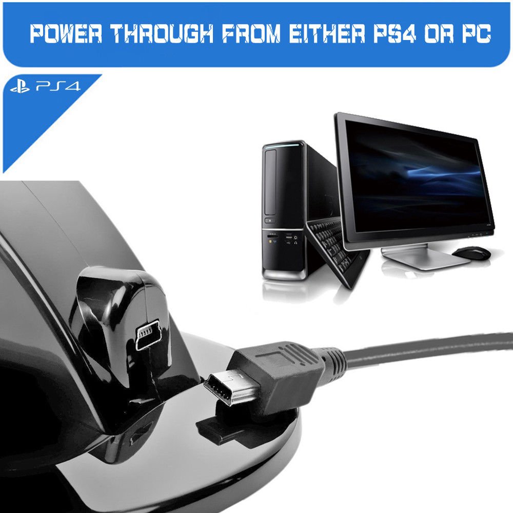 PS4 Dual Controller Caricatore, Likorlove Stazione di Ricarica per PS4, Dual USB Supporto di Carico del Caricatore per Playstation 4 PS4 / PS4 Pro / PS4 Slim Wireless Controller