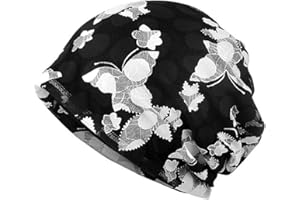 Glamorstar Floral Lace Beanie Hat Chemo Cap Stretch Slouchy Turban Headwear