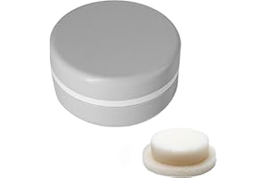 PKHOUHYI Travel Soap Box,Travel Soap Container,Portable Sealed Round Soap Dish Holder with Lid & 2 Pcs Sponges for Bathroom Soap Dishes,Travel Bar Soap Box Case Container with for Business Travel,Camping,Hotel