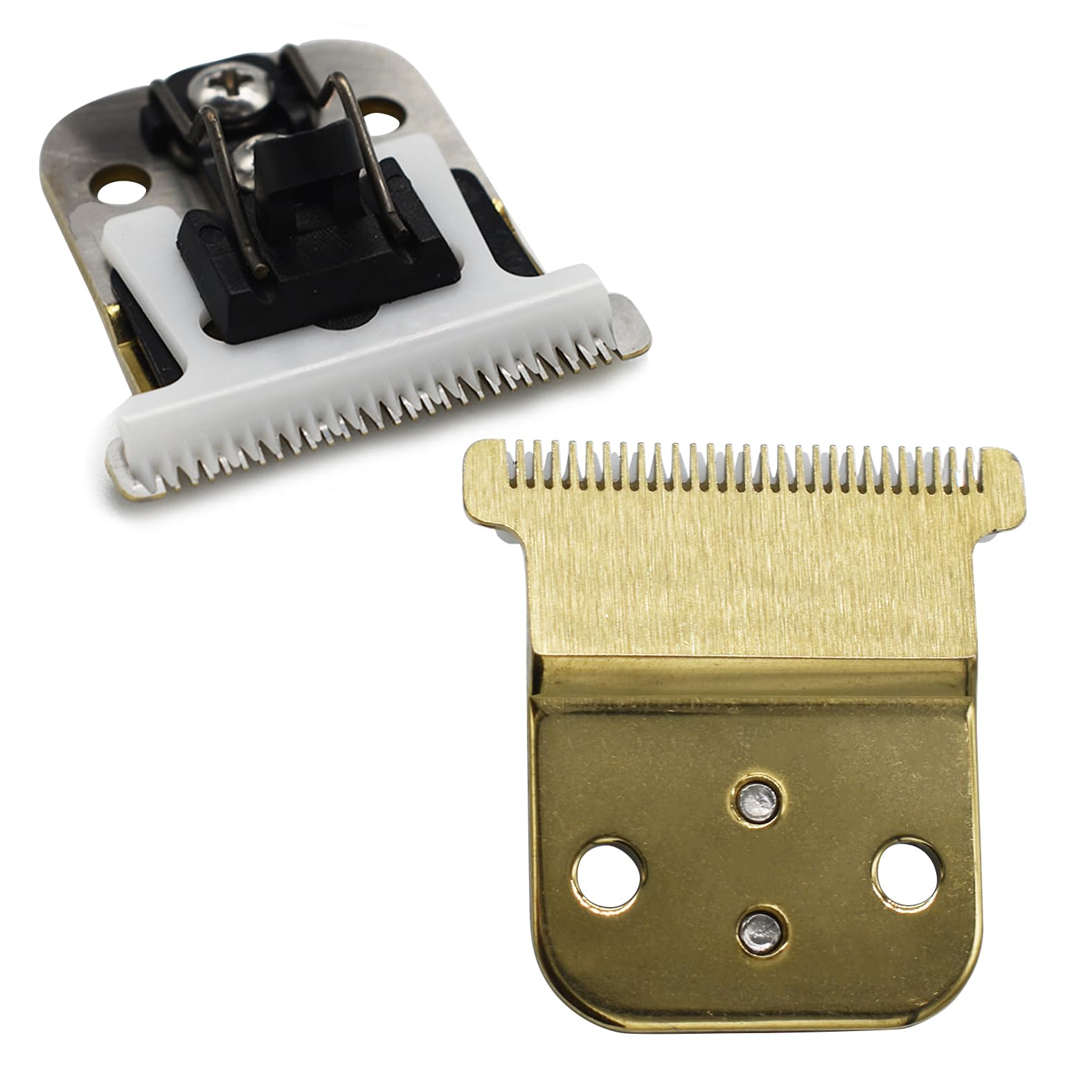 Professional Hair Trimmer T-Shaped Replacement Blades Set #32105, Compatible with Andis Slimline Pro Li Hair Trimmer D7#32655 D8#32400 (Gold)